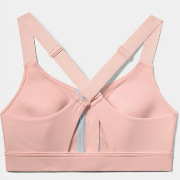 Under Armour Eclipse High Zip Sports Bra 32D Pink - Picture 2 of 6